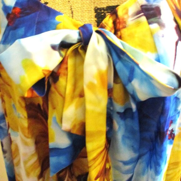 Lane Bryant Womens Sleeveless Tunic Top, Watercolor Print, Loose Fit, Size 14/16 - Picture 4 of 11